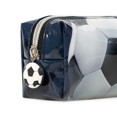 Estojo Escolar Masculino  Futebol U / Preto