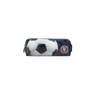 Estojo Escolar Masculino  Futebol U / Preto
