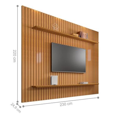 Painel Frisado Para Tvs De 60 Xangai Cinamomo