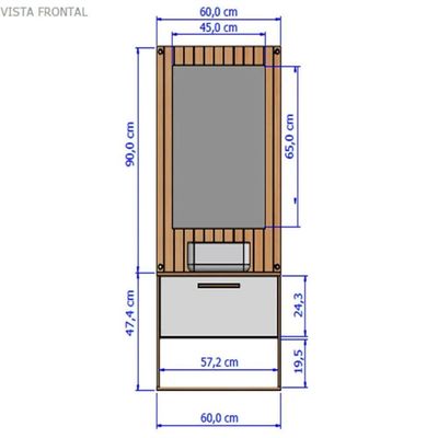 Conjunto Para Banheiro Everton Espelho Pérola
