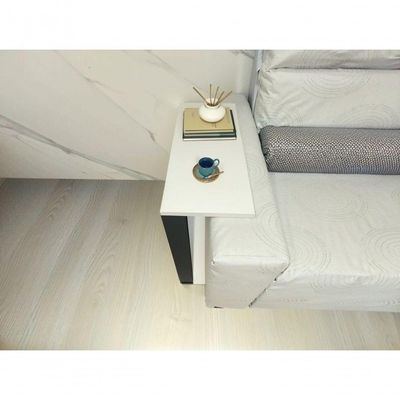 Mesinha Lateral Para Sofá Estilo Industrial 100% MDF Mesa Apoio Mesa Auxiliar Sofá Preto Com Branco