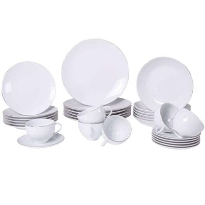 Aparelho de Jantar 30 Peças Tramontina Atena Porcelana 6 Pessoas Mesa Posta