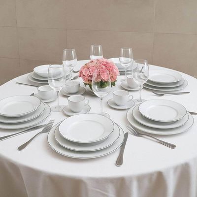 Aparelho de Jantar 30 Peças Tramontina Atena Porcelana 6 Pessoas Mesa Posta