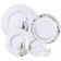 Aparelho de Jantar 4 pessoas 20 Peças Porcelana Tramontina Lilla Decorada Mesa Posta