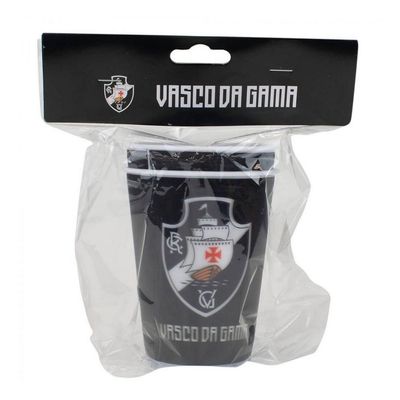 Jogo com 2 Copos De Plástico 3D Vasco 400ml