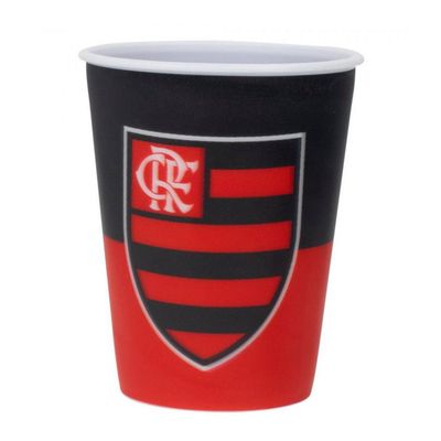 Jogo com 2 Copos De Plástico 3D Flamengo 400ml