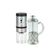 Kit Cafeteira Prensa Francesa de Vidro Modelo Coffee 350ML e Moedor de Grãos de Café Elétrico Carregamento USB