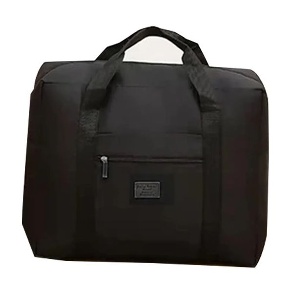 Bolsa de Armazenamento Portátil Dobrável Multifuncional Grande Capacidade para Viagens - Preto Único / Preto