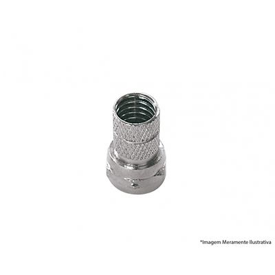 Conector Metalico Rosca Niquelado Rg59U c/100pcs