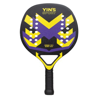 RAQUETE SEMI PRO BEACH TENNIS ROXO CARBONO E FIBRA DE VIDRO
