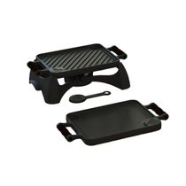 Rechaud Bifeteira Dupla Face 23 x 28cm Alça Silicone Preto
