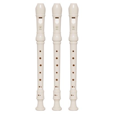 Kit 3 Flautas Doce Soprano Barroca Em C YRS-24B Yamaha