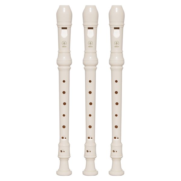 Kit 3 Flautas Doce Soprano Barroca Em C YRS-24B Yamaha