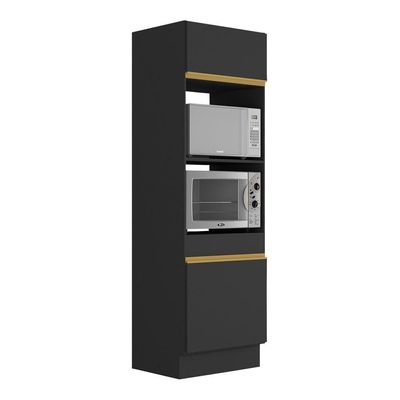 Paneleiro Com Rodapé 2 Portas Para Forno Gb Mp2116 Preto