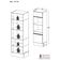 Paneleiro 2 Portas 63cm Com Rodapé Para Forno E Microondas Veneza Multimóveis V2116 Preto/branco