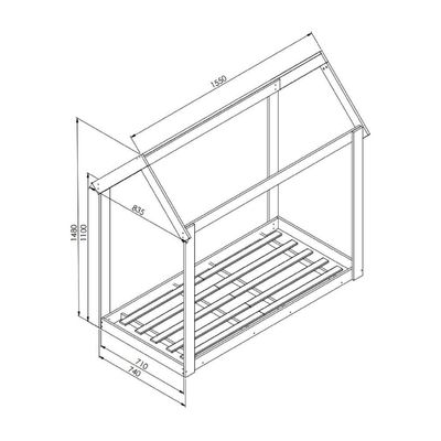 Mini Cama Infantil Para Colchão 148x68 Cr40093 Branco