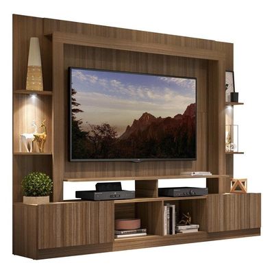 "Estante Tv 65"" Com Leds Berlim Multimóveis V3392 Madeirada"