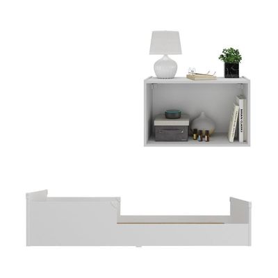Minicama Infantil Montessoriana Mesa Cabeceira Mp4205 Branca