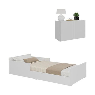 Minicama Infantil Montessoriana Mesa Cabeceira Mp4205 Branca