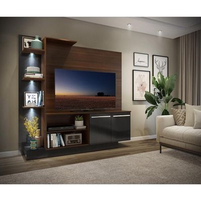 "Estante Tv 55"" Com 3 Leds E 2 Portas Multimóveis V3399"