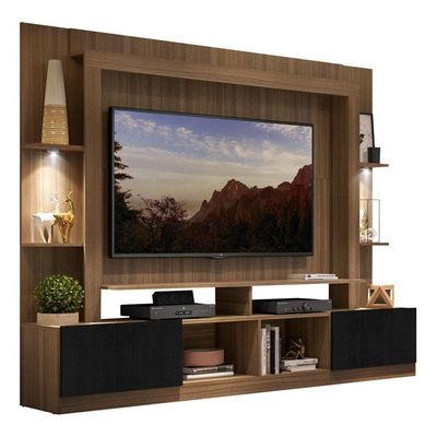 "Estante Com Suporte Tv 65"" E Leds Berlim Multimóveis V3384"