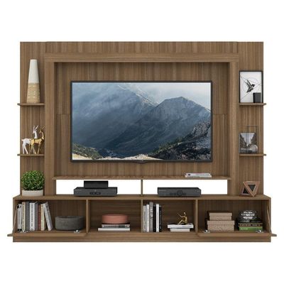 "Estante Com Suporte Tv 65"" C/ Espelho Oslo Multimóveis V3382"
