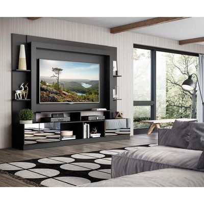"Estante Com Suporte Tv 65"" C/ Espelho Oslo Multimóveis V3382"