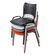 Cadeira Iso Base Branco Escola, Escritório Vermelho Kit 12 Un