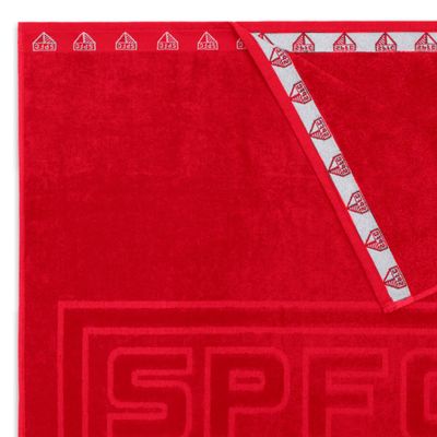 Toalha de Banho Buettner Jacquard Veludo Futebol Sao Paulo 70cmx140m Vermelho