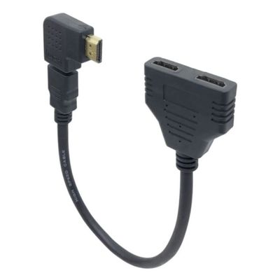 Extensor Hdmi 90 Grau Em L 30 Cm Para Tv Parede Curto Top