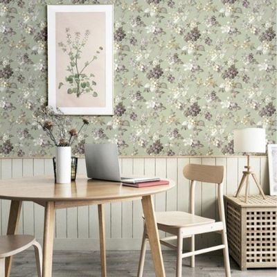 Papel de Parede Happy Floral Verde 12305