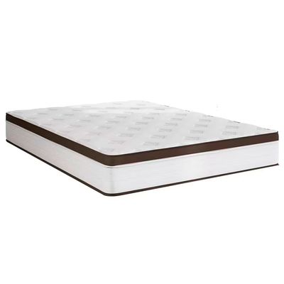 Colchão King Size Portobel Noah Ortopédico com Molas Ensacadas, EPS e Revestimento em Poliéster 30x193x203cm Branco com Marrom