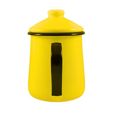 Bule Cafeteira Tradicional 12 Esmaltada Amarela - 1100 ml - Ewel, Linha Mãe Ágata