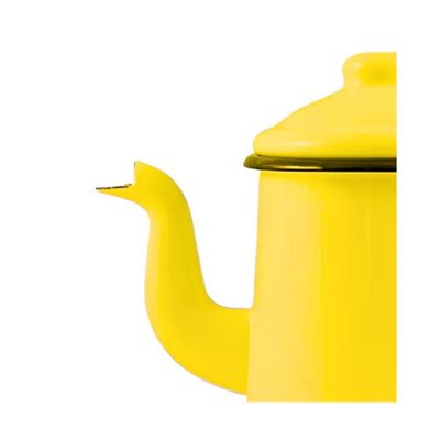 Bule Cafeteira Tradicional 12 Esmaltada Amarela - 1100 ml - Ewel, Linha Mãe Ágata