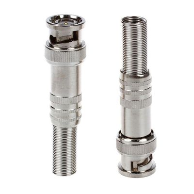 Conector Bnc Macho Com Mola De Parafuso Cftv