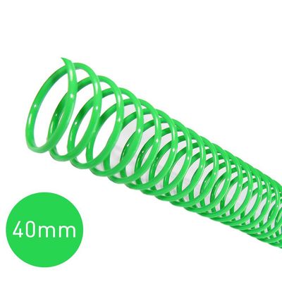Espiral para Encadernação Verde 40mm 350 Folhas 20 und