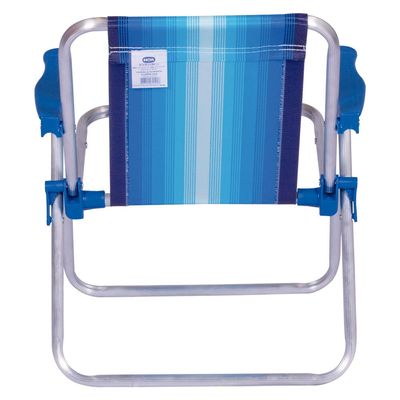 Cadeira Infantil Alta Alumínio Azul
