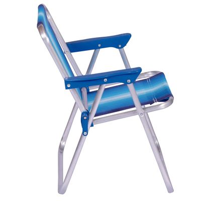 Cadeira Infantil Alta Alumínio Azul