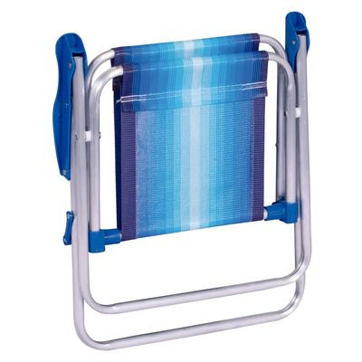 Cadeira Infantil Alta Alumínio Azul
