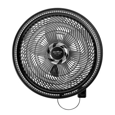 Ventilador de Parede Britânia BVT575 Maxx Force 47cm com 3 Velocidades, 6 Pás e 176W Preto / 220V