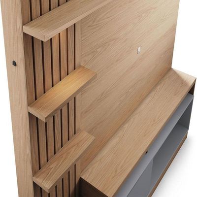 Estante Home Theater Maceió Freijó Cinza Acetinado – Colibri