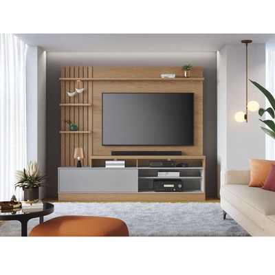 Estante Home Theater Maceió Freijó Cinza Acetinado – Colibri