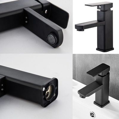 Torneira Banheiro Monocomando Misturador Lavabo Preto Baixa