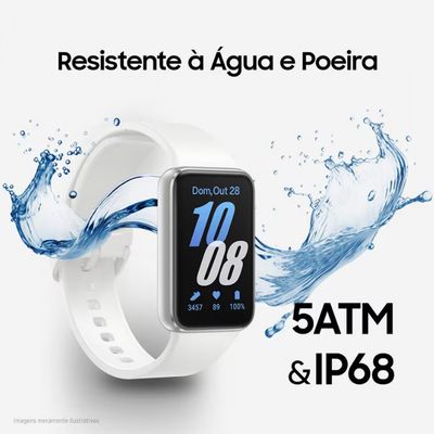Galaxy Fit3 Display 1.6 Polegadas AMOLED Bluetooth Samsung Prata
