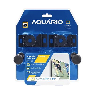 Suporte Fixo Universal Aquário SAV-1001 para TVs LCD, LED e Plasma de 14 a 84 Preto