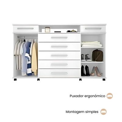 Cômoda London Branco Brilho - Demóbile
