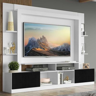 Estante Com Suporte Para Tv Até 65´´ Fg2747 Branca/preta