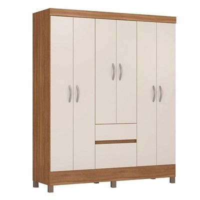 Guarda Roupa Casal Flash 2 Amêndola Touch Off White – Demóbile