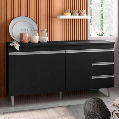 Balcão De Pia Andréia 160 Cm Preto – Ajl