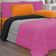 Edredom Malha 100% Algodão Urbano 1 Peça Queen - Pink-mescla-preto